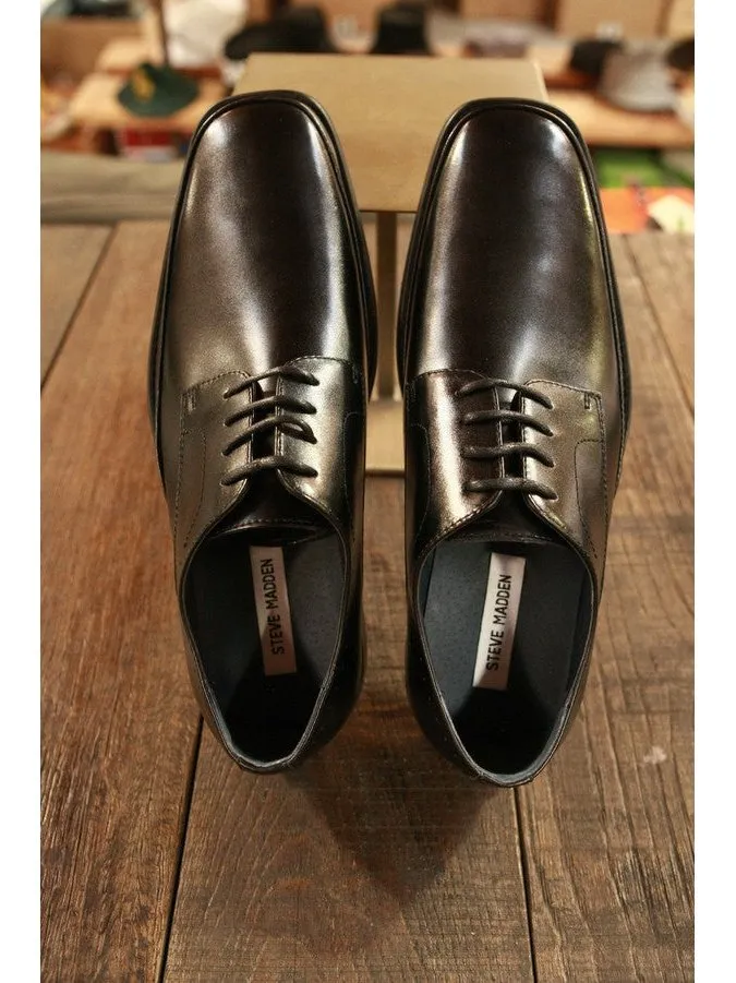 Steve Madden Men's Batchh Oxford Shoes Black Leather