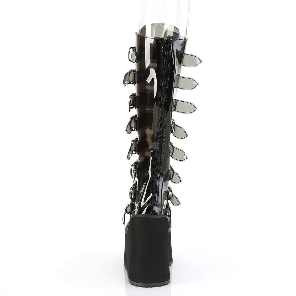 SWING-815C DemoniaCult Smoke Sexy Women's Mid-Calf & Knee High Boots (Alternative Footwear)
