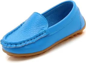 Toddler Little Kid Boys Girls Soft Slip On Loafers Dress Flat Shoes Boat Casual Shoes Noisy for Kids