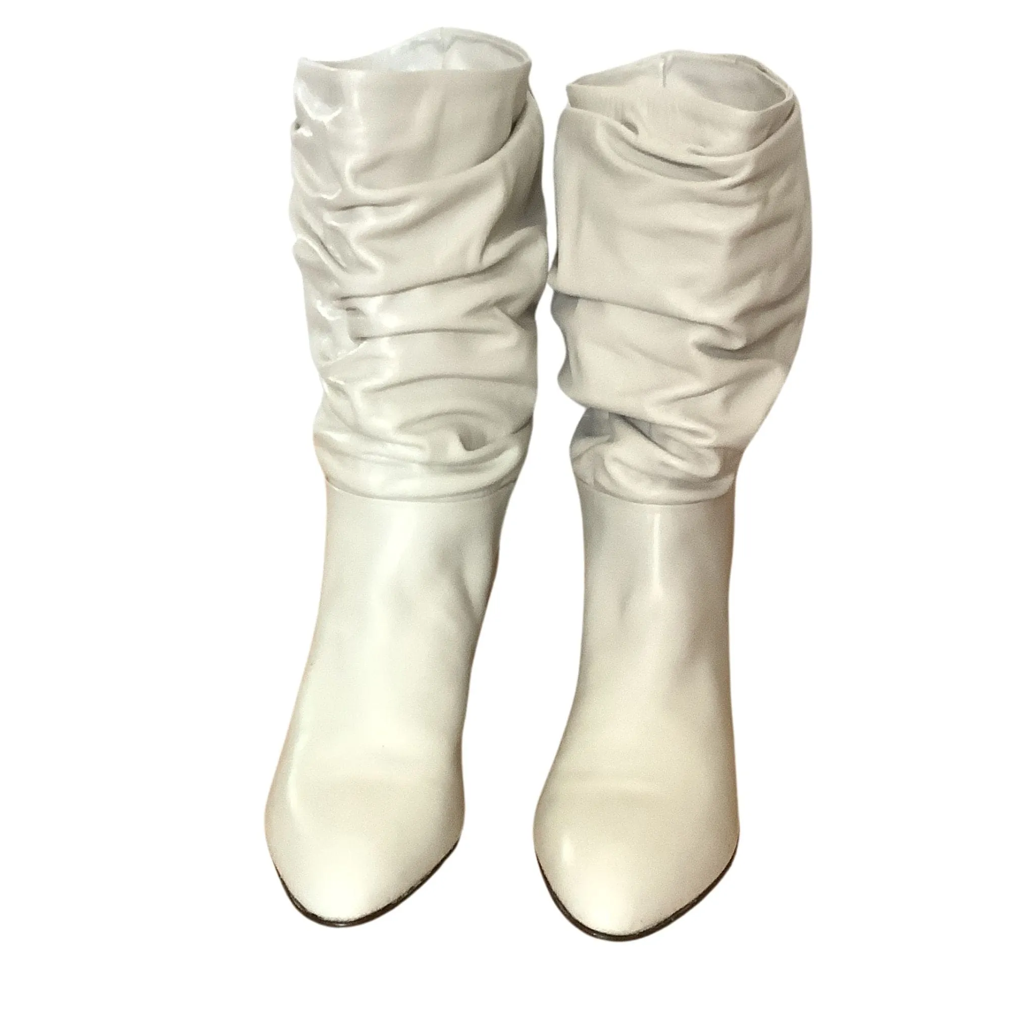 White Scrunch Boots