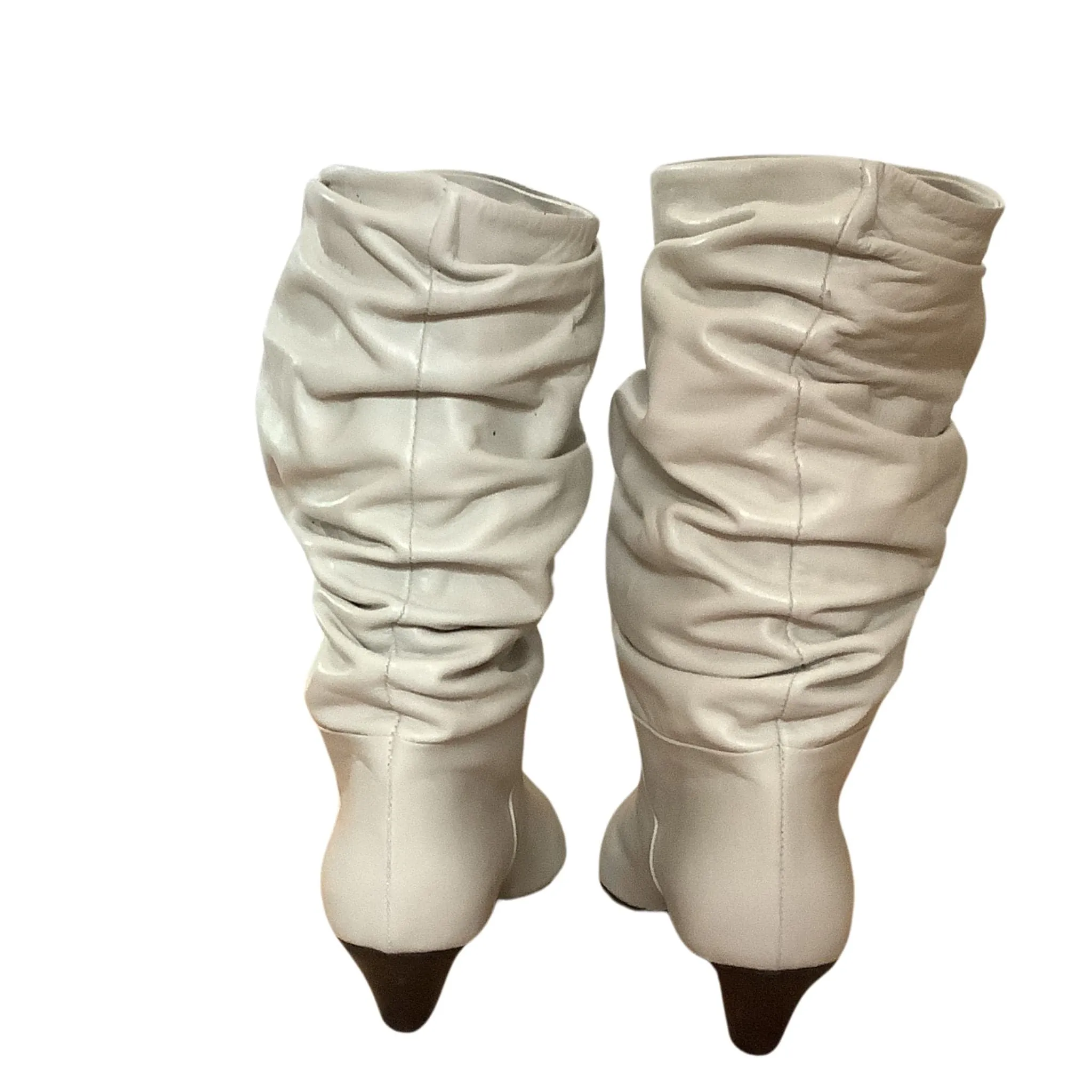 White Scrunch Boots