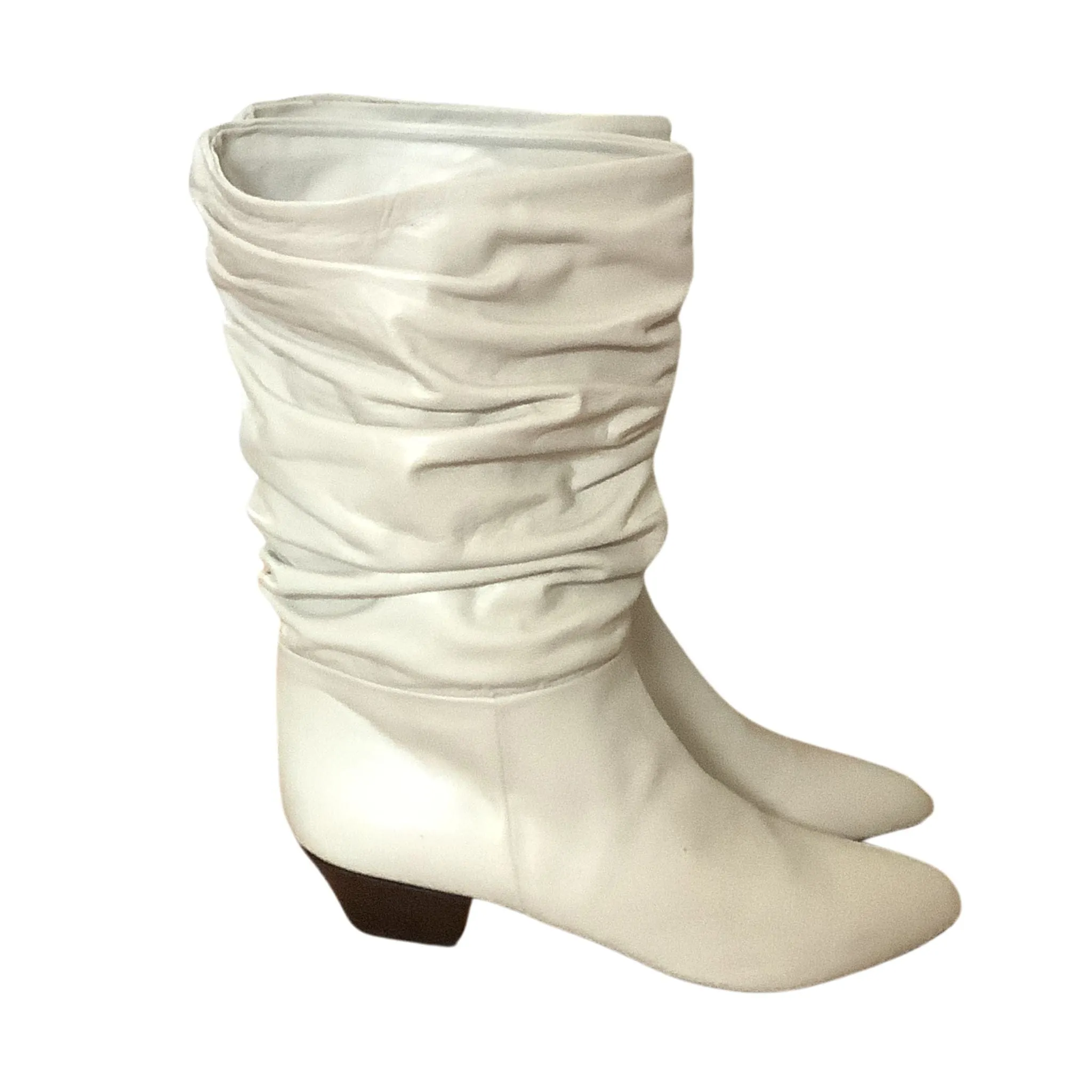 White Scrunch Boots