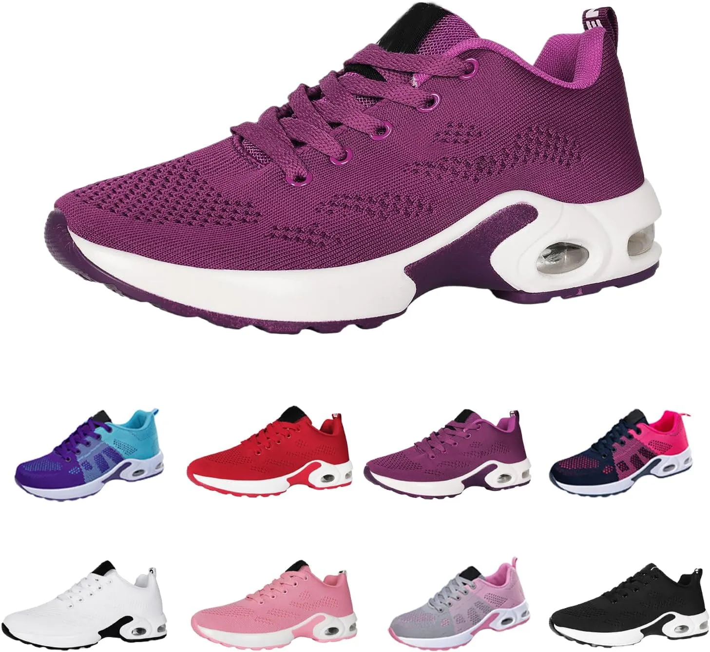 Women's Orthopedic Walking Shoes, air Cushion Elastic Soft Sole, Wide and Thick Sports Shoes, Outdoor Breathable and Fashionable mesh Sports