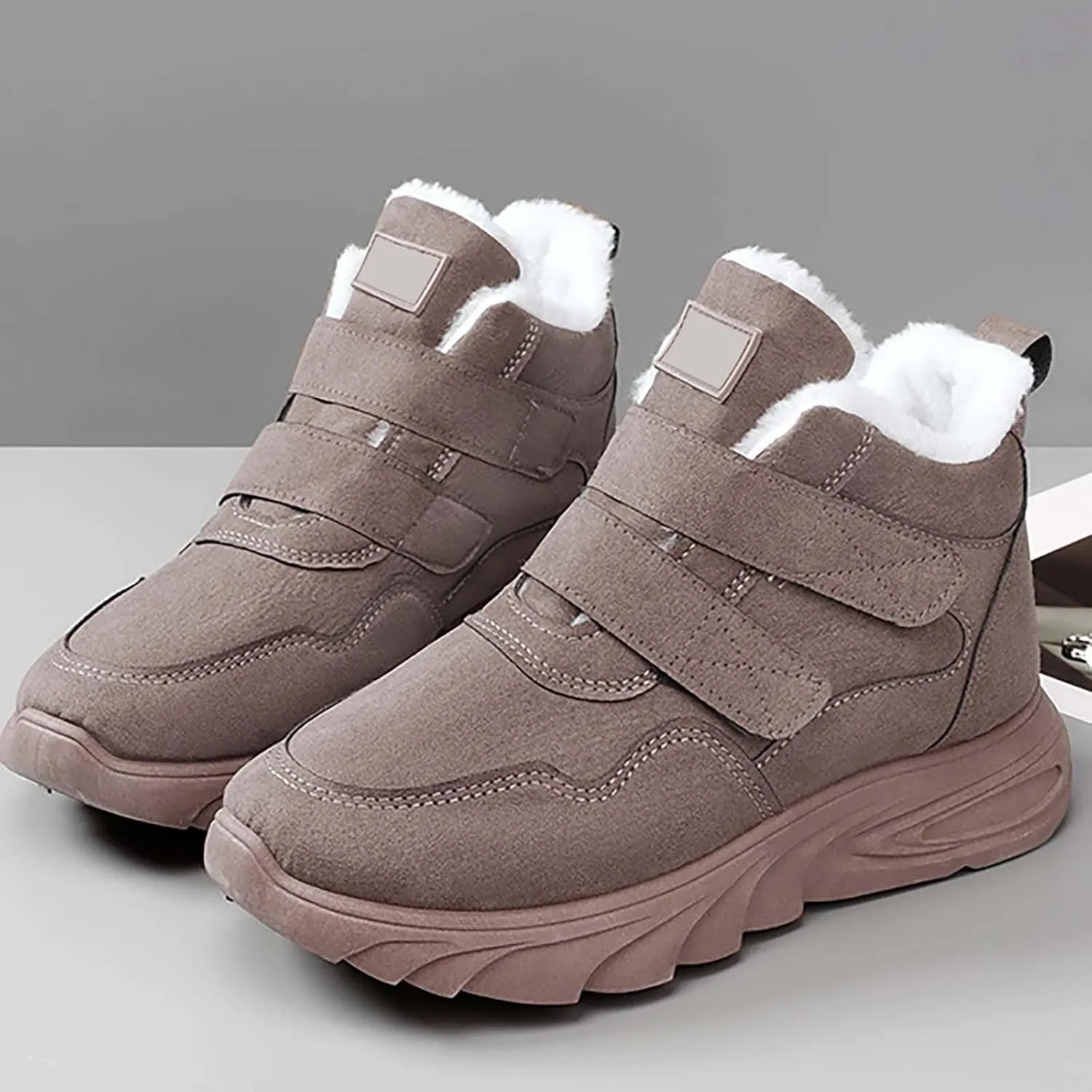 Women's Snow Boots Non-Slip Casual Sneakers Plush Lined Casual Shoes Winter Padded Warm Women's Extra Wide Boots
