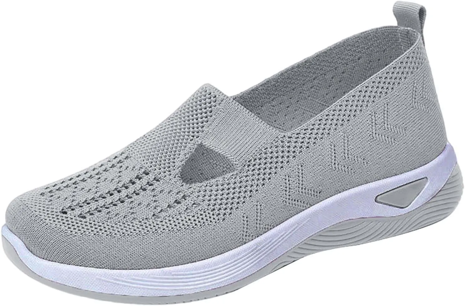 Women's Woven Orthopedic Breathable Soft Walking Walking Shoes Women Jogging Dress Casual Shoes Waterproof Sneakers Slip On Tennis Shoe White Loafers