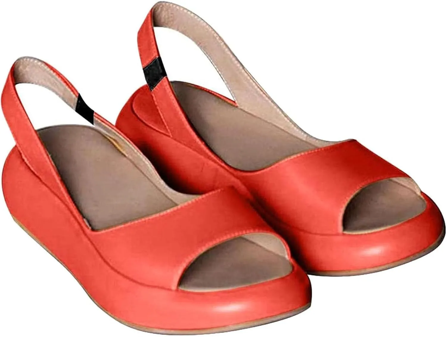 ZWRXW Womens Wedge Sandals Open Toe Orthopedic Arch Support Orthopedic Wedge Sandal Non Slip Wedges Platform Shoes Slip On Dressy Summer Comfortable Slides Sandals